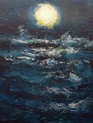 Full Moon Over the Sea