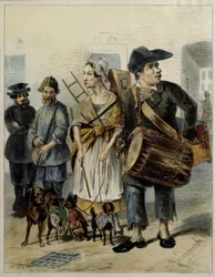 A Servant Takes the Dogs Out, 1843