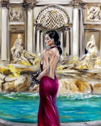 At the Trevi Fountain