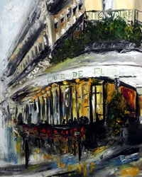 Cafe de Flore Evening Paris