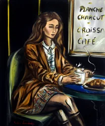 Woman at a Parisian Cafe III, 2025