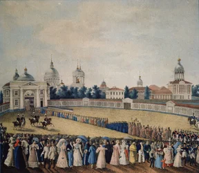 Visitation of Tsar Alexander I in the Alexander Nevsky Monastery, 1821