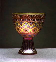 Enamelled Bowl with Simple Geometric Design