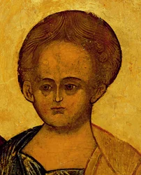 Icon Depicting the Head of Christ (detail)