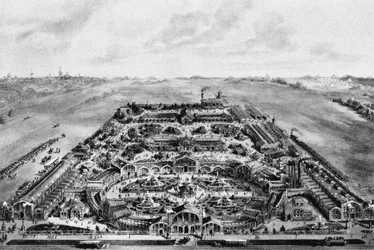 View of the 1882 All-Russian Exposition, Khodynka, Moscow, Russia