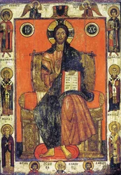 The Saviour Enthroned with Selected Saints