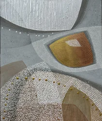 Metallic Gold Silver Abstract