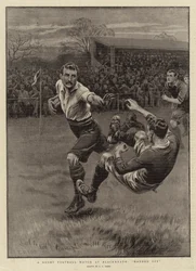 A Rugby Football Match at Blackheath, Handed Off