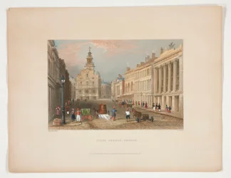 State Street, Boston, illustration for Nathaniel Parker Willis