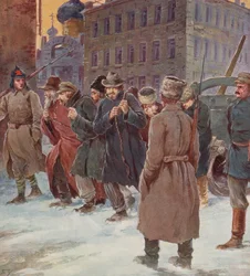 Soviet forced labour working in the street