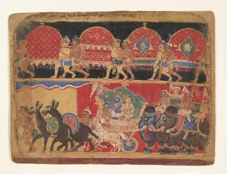Krishna and the Kshatriya Maidens Proceed to Dvaraka
