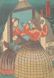 French Woman and Girl, from the series Foreign Merchants in Yokohama