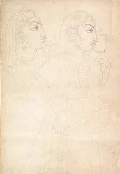 Singer and Sarinda Player, ca. 1800