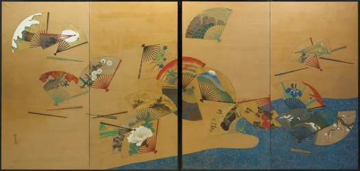 Fans and Stream, Edo Period, c.1820
