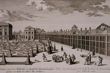 View of One of the Orangeries in the Garden of the Prince of Schwarzenberg, Vienna, engraved by Georg-Daniel Heumann
