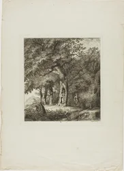 Nymph Hiding in a Tree, Plate Eight from Paysages Dédiés à M. Warelet