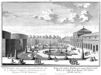 View of the Lower Castle with the Adjacent Garden Parterre