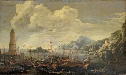 Harbour with Lighthouse and Ships