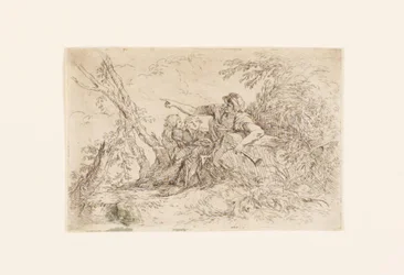 Shepherd and Two Children in a Landscape