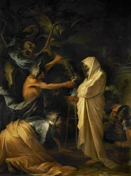 The shadow of Samuel appearing to Saul at the Witch of Endor