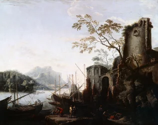 Marine Landscape with Towers