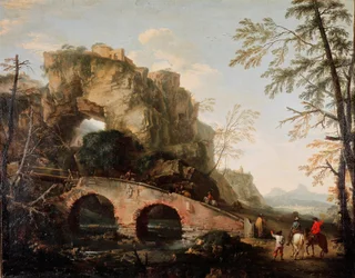 The Bridge Collapses, circa 1640. Dimensions 106 x 127 cm. Florence, Palazzo Pitti, Galleria Palatina