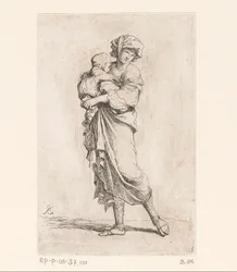 Woman with a Child (Small Figures) (Figurine)