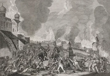 Fire of Moscow on 15th September 1812 The French in Moscow