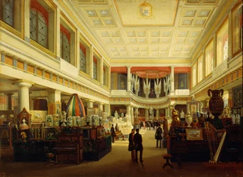First industrial exhibition in Naples in Sala Tarsia in 1854