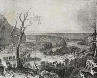 View of Harper Valley seen from Blue Ridge, USA