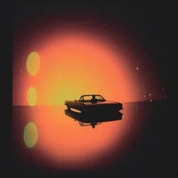 Classic Car Cosmic Sunset