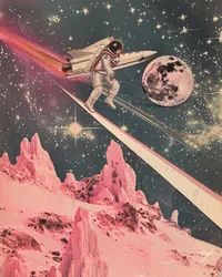 Cosmic Pink Planet Ride