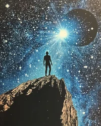 Man Gazing at Cosmos