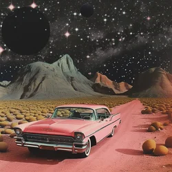 Pink Car Cosmic Desert