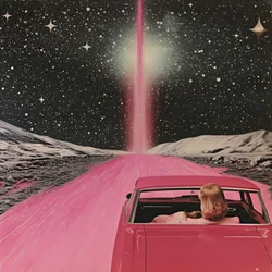 Pink Car Cosmic Journey