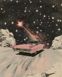 Pink Convertible Cosmic Drive