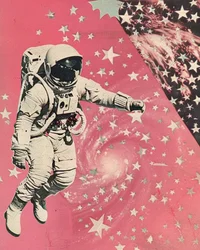 Pink Galaxy Astronaut