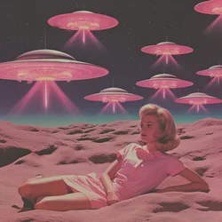 Retro Pink UFO Dream
