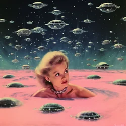 Retro Space Girl Dream