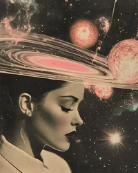Thoughtful Cosmic Woman