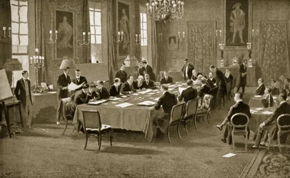 Signing the Treaty of London
