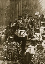 The Inthronization at the Coronation of George I, October 20th, 1714, from 