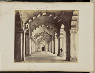 Agra; Interior of the Motee Musjid, Showing the Centre Aisle