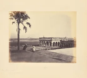 Agra; The Fort and Palace of Akbar with the Taj in the Distance, Another View