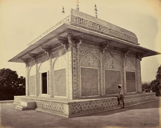 Agra; The Mausoleum of Prince Etmad-Dowlah, the Marble Cupola
