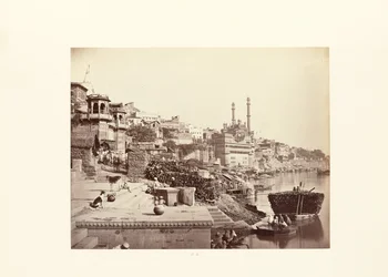 Benares; The Great Mosque of Aurangzeb, and Adjoining Ghats