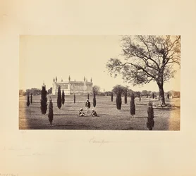 Cawnpore; The Memorial Well, with the Cawnpore Church in the Distance