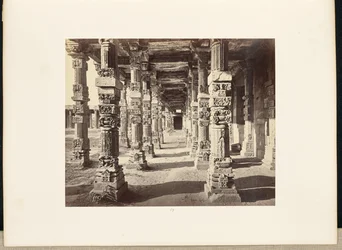 Delhi; The Qutub Minar, Interior View of the Eastern Colonnade