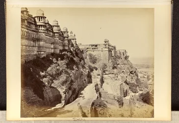 Gwalior; The Fort, the Palace and Principal Entrance
