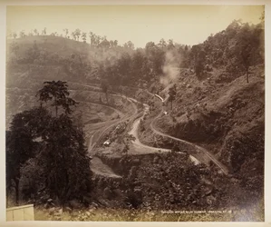 Reversing station below Teendaria, Darjeeling, from 